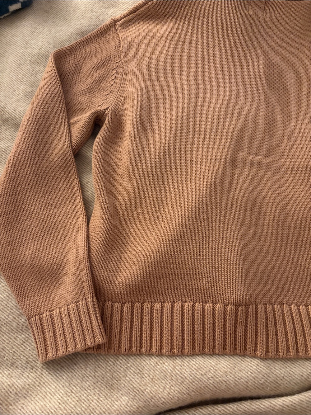 NWT 100% Cotton Joie Tan Hooded Button-Front Cardigan Size Med - Picture 7 of 8